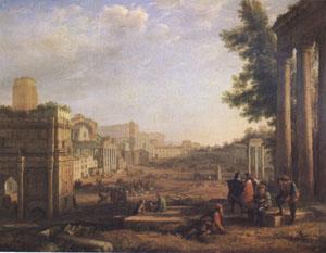 Claude Lorrain View of the Campo Vaccino ()mk05 oil painting image